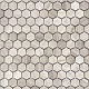 Travertino silver MAT hex 18x30x6