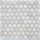 Travertino silver MAT hex 18x30x6 (ПУ)